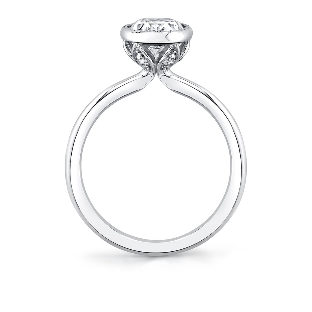 Tulira Bezel Set Solitaire Engagement Ring - Iris