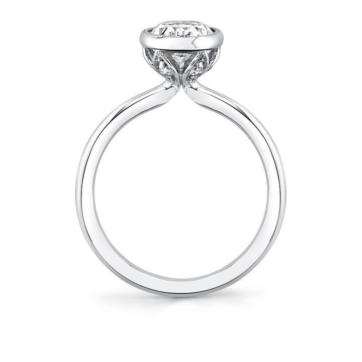 Tulira Bezel Set Solitaire Engagement Ring - Iris