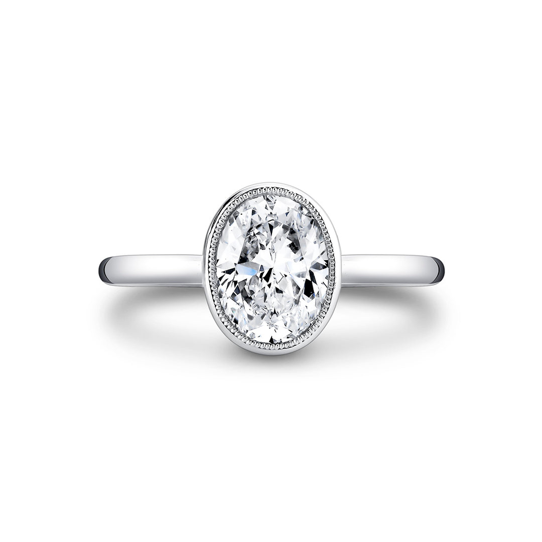 Tulira Bezel Set Solitaire Engagement Ring - Iris