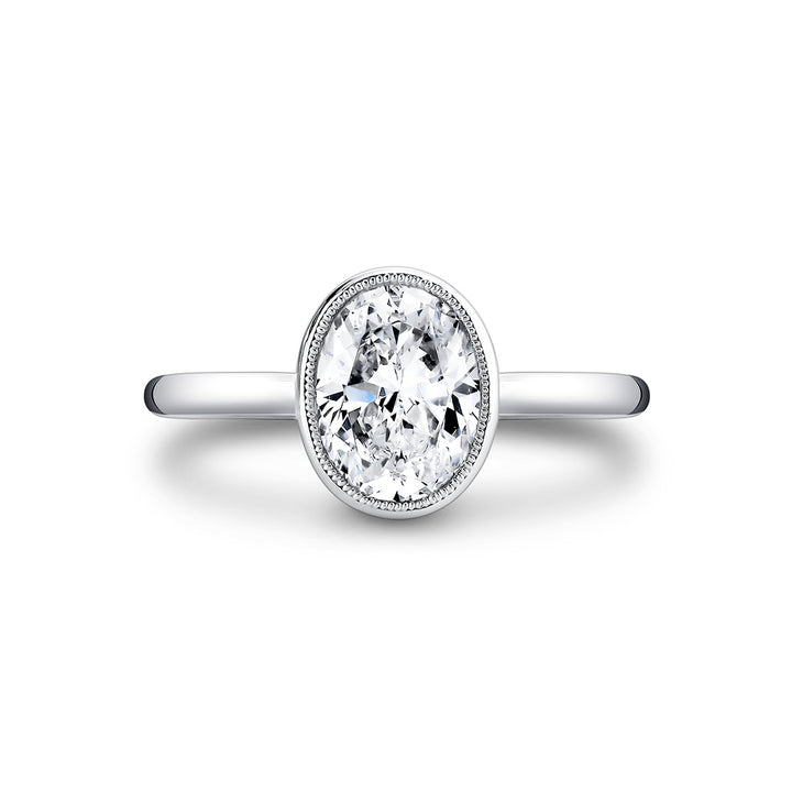 Tulira Bezel Set Solitaire Engagement Ring - Iris