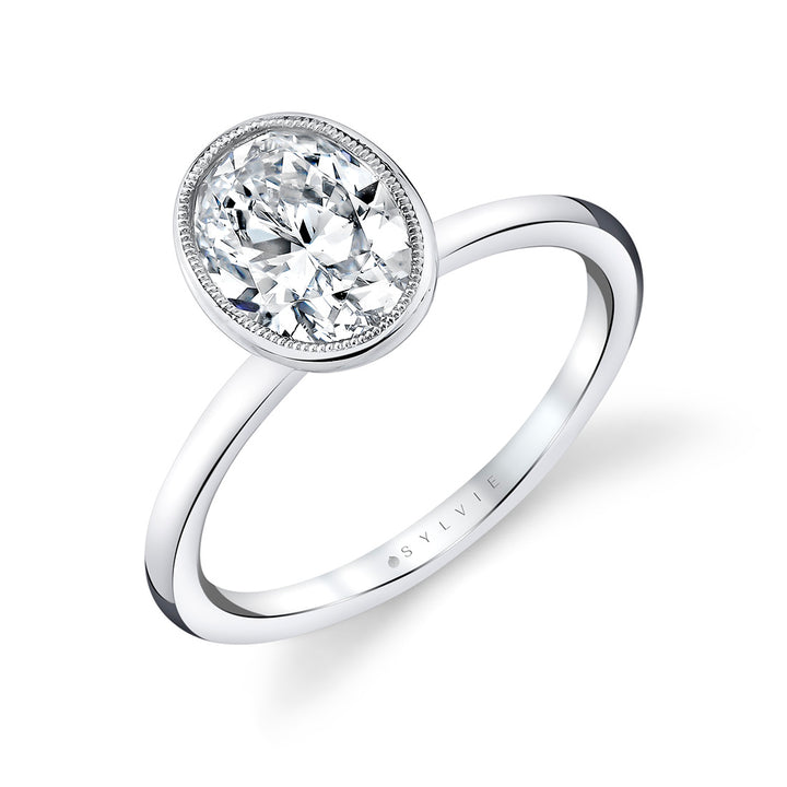 Tulira Bezel Set Solitaire Engagement Ring - Iris