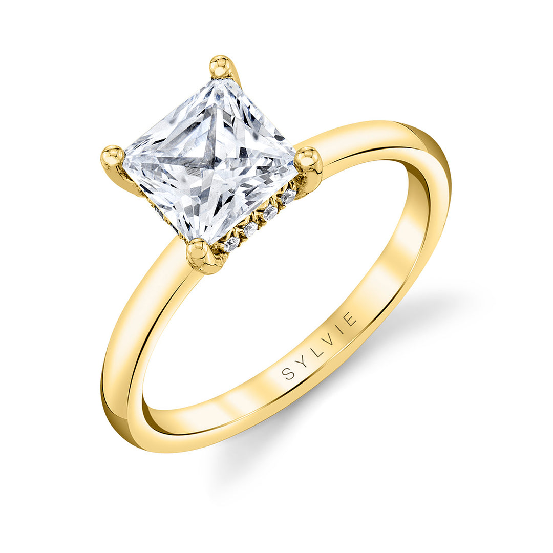 Princess Cut Solitaire Engagement Ring - Joanna
