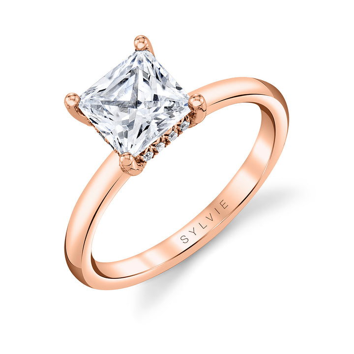 Princess Cut Solitaire Engagement Ring - Joanna