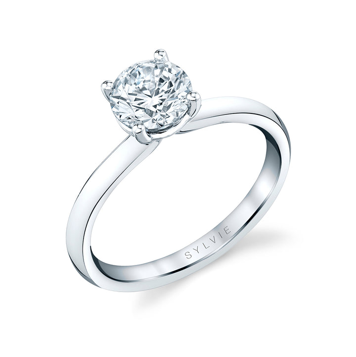 Round Cut Solitaire Engagement Ring - Hestia