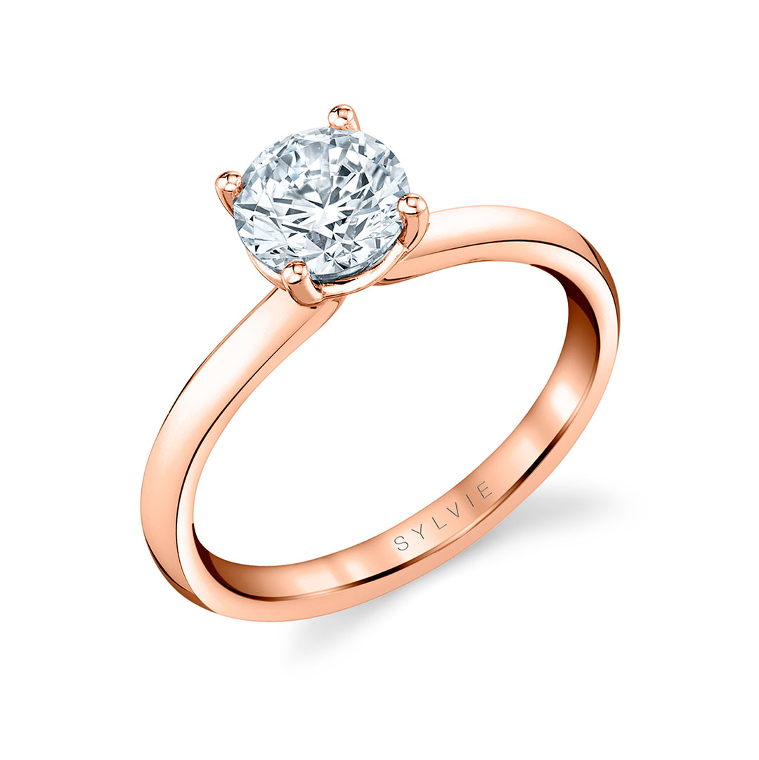 Round Cut Solitaire Engagement Ring - Hestia