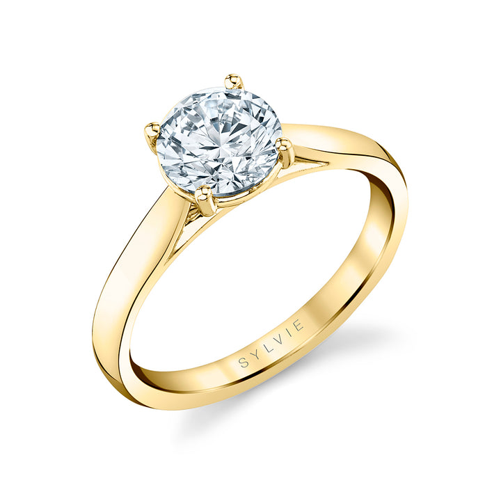 Round Cut Solitaire Engagement Ring - Allison
