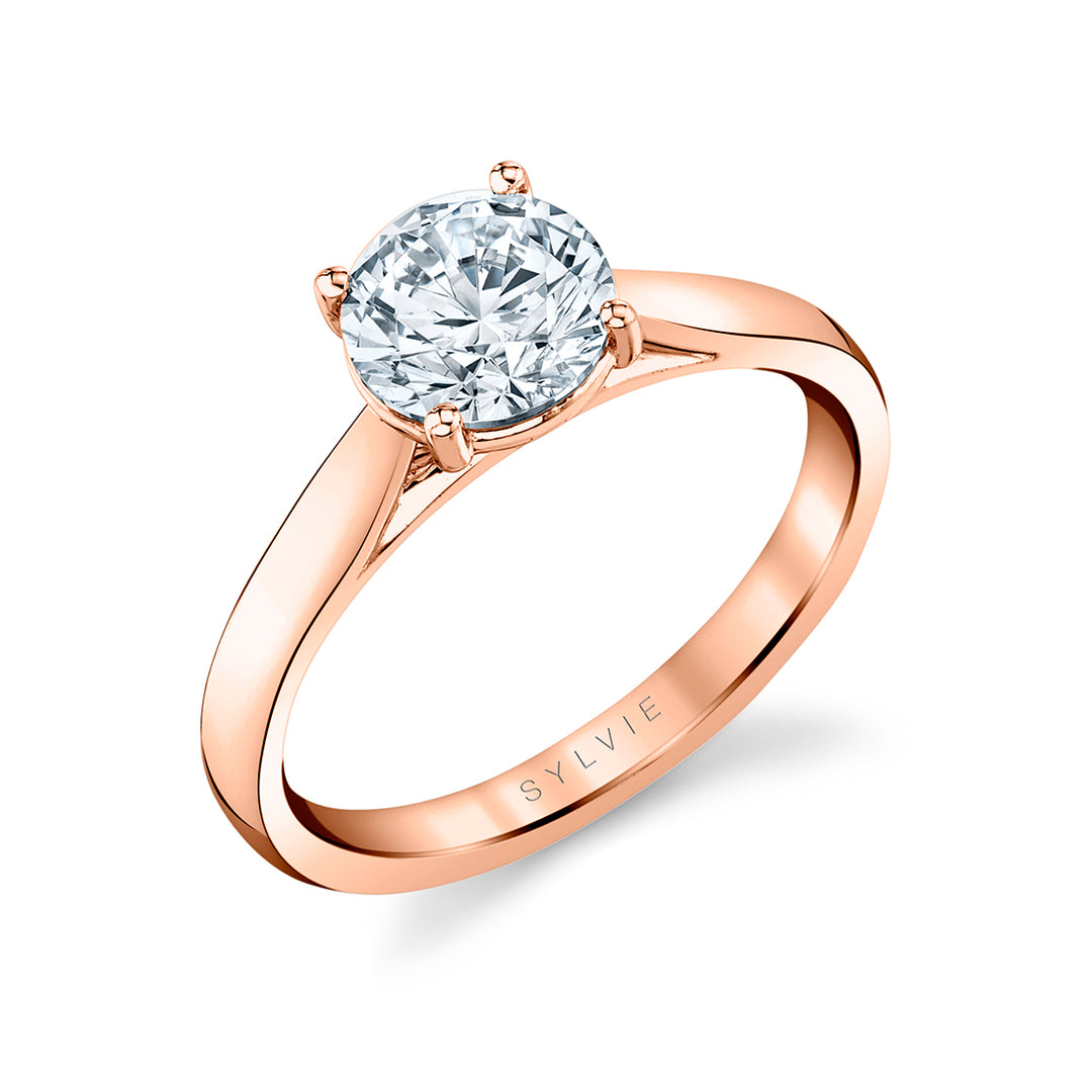 Round Cut Solitaire Engagement Ring - Allison