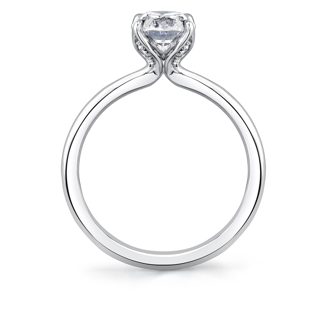 Tulira Solitaire Petal Prong Engagement Ring - Marigold