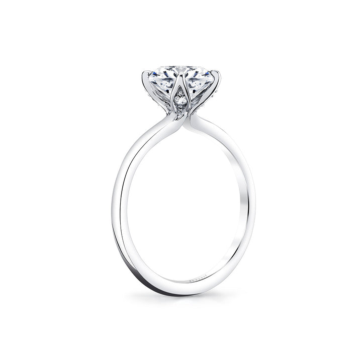 Tulira Solitaire Petal Prong Engagement Ring - Marigold