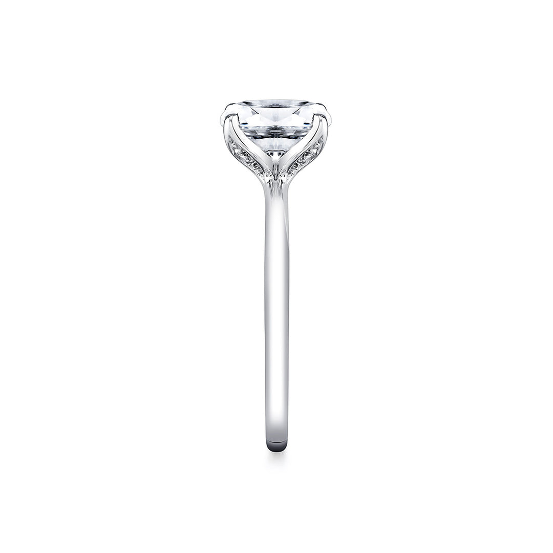 Tulira Solitaire Petal Prong Engagement Ring - Marigold