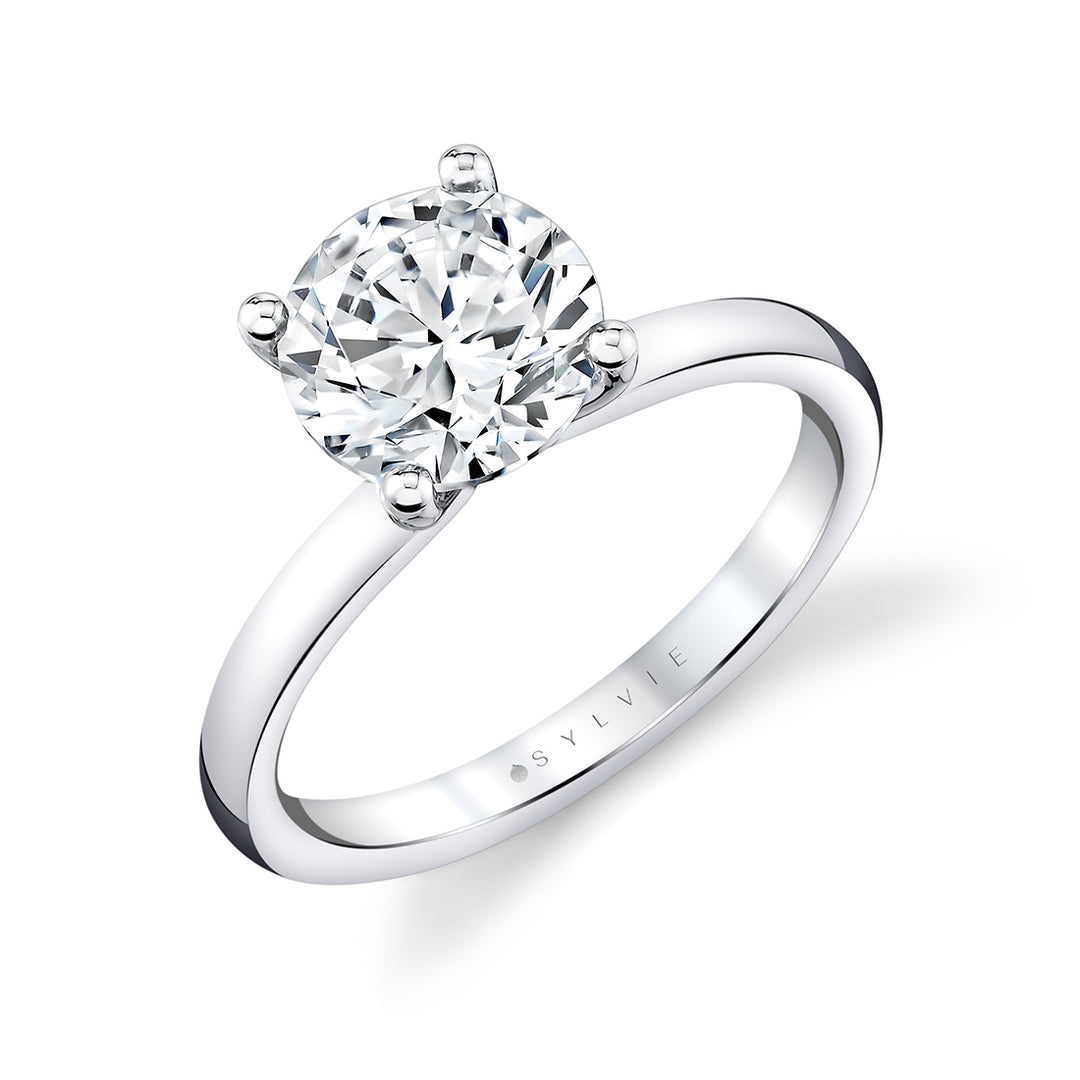 Round Cut Solitaire Engagement Ring - Ame