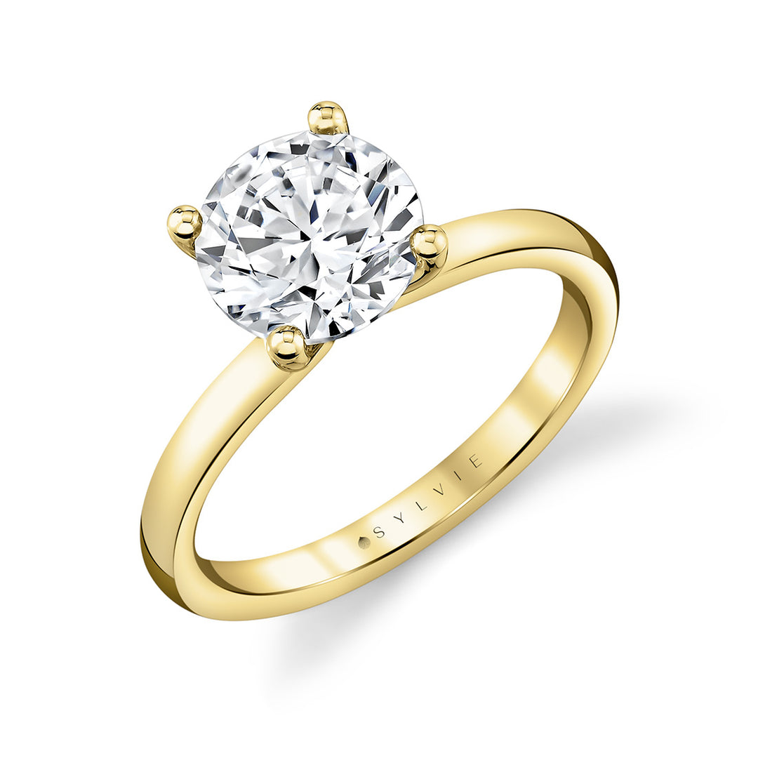 Round Cut Solitaire Engagement Ring - Ame