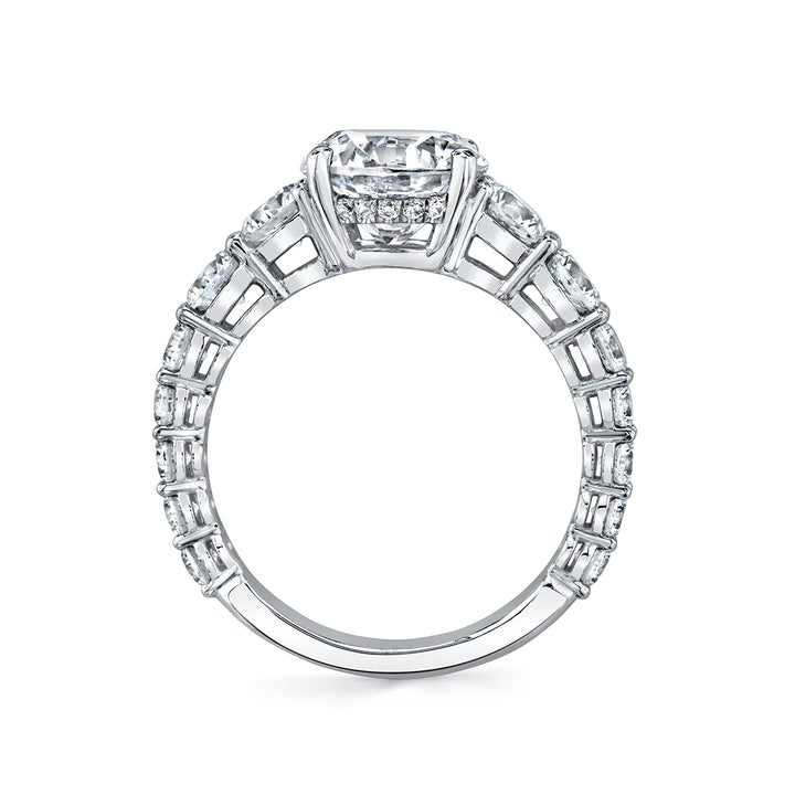 Round Engagement Ring with Hidden Halo - Lavinia