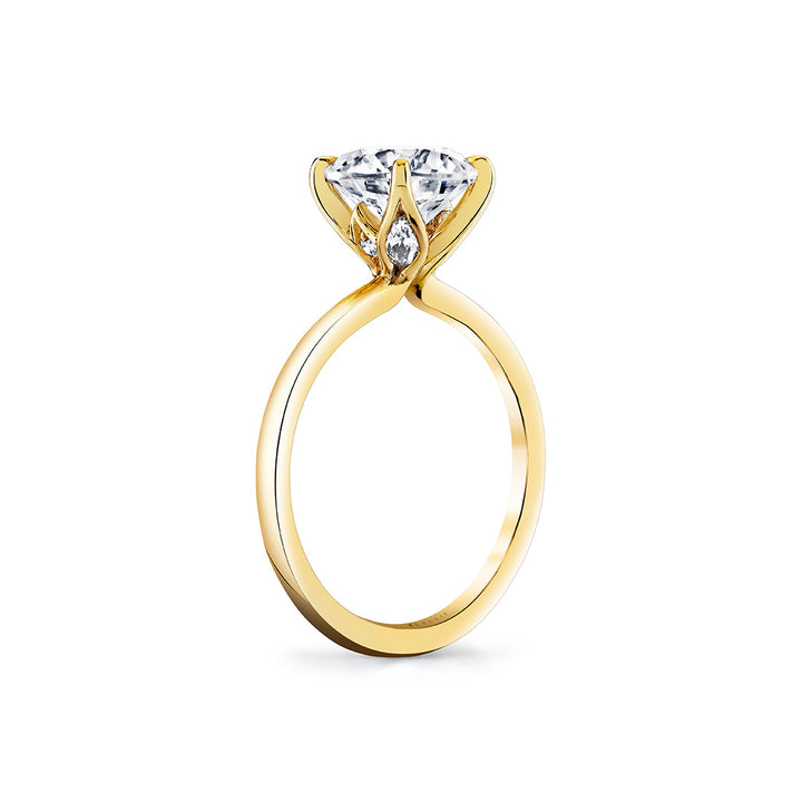 Tulira Solitaire Marquise Petal Prong Engagement Ring - Chrys