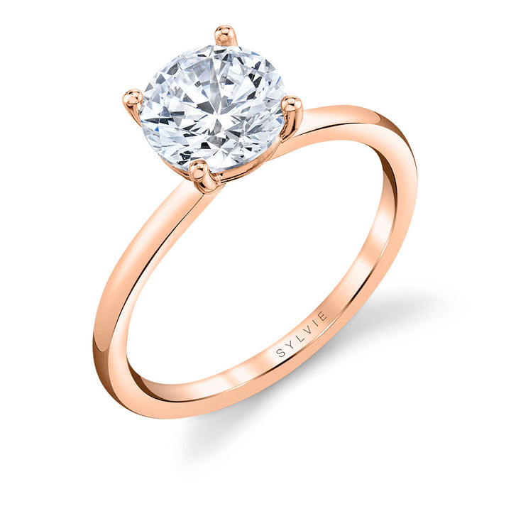Round Cut Solitaire Engagement Ring - Blake