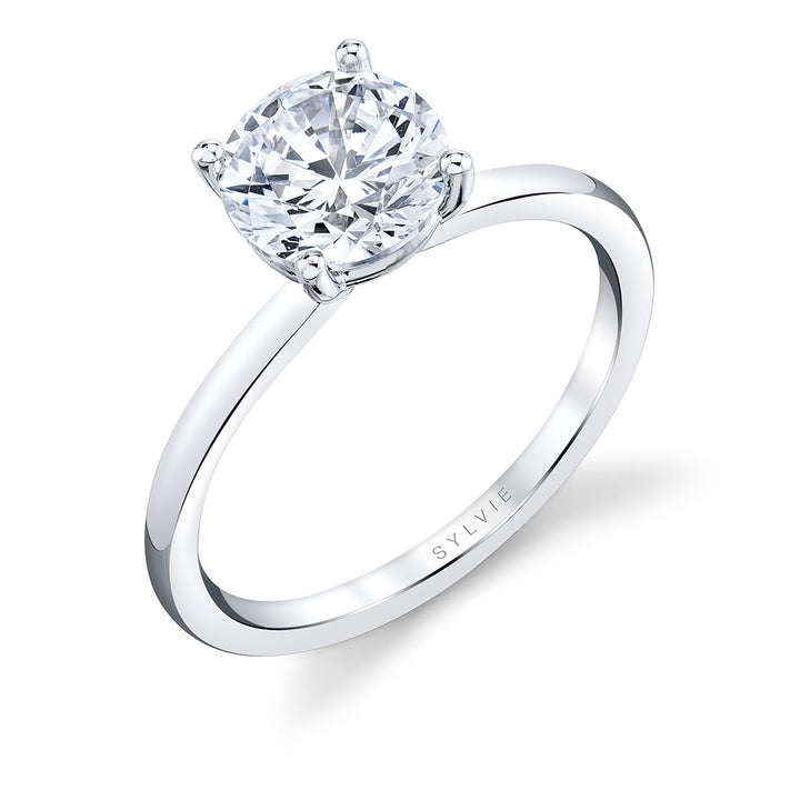 Round Cut Solitaire Engagement Ring - Blake