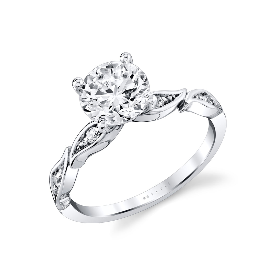Tulira Leaf Diamond Engagement Ring - Jiye