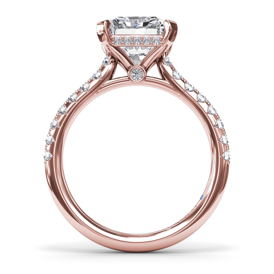 Classic Radiant Solitaire With Hidden Halo