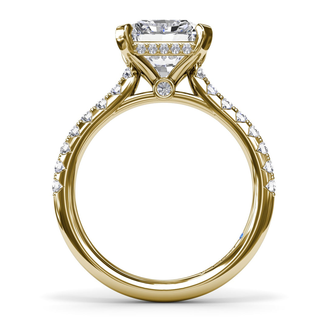Classic Radiant Solitaire With Hidden Halo