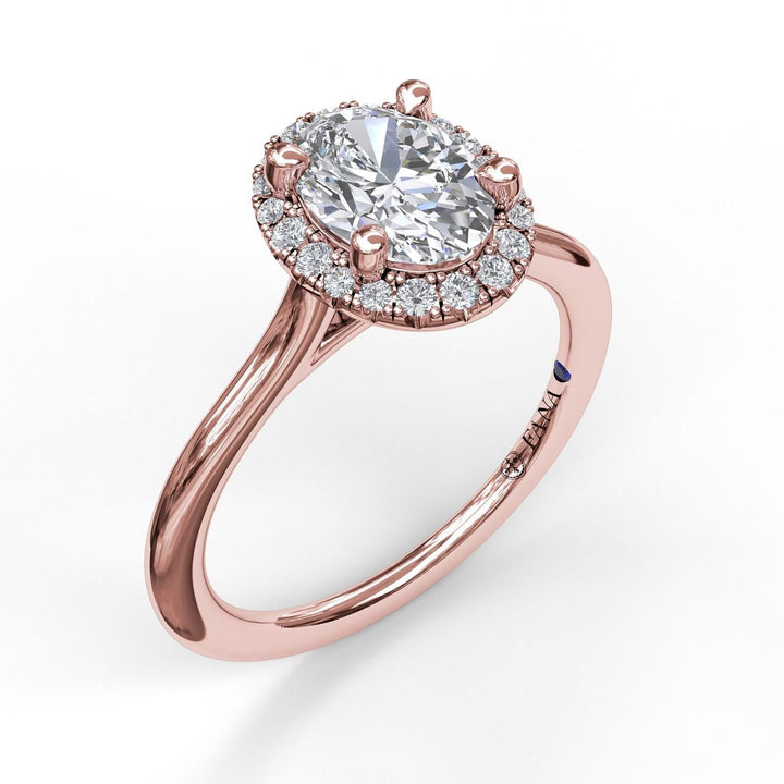 Oval Cut Halo Engagement Ring
