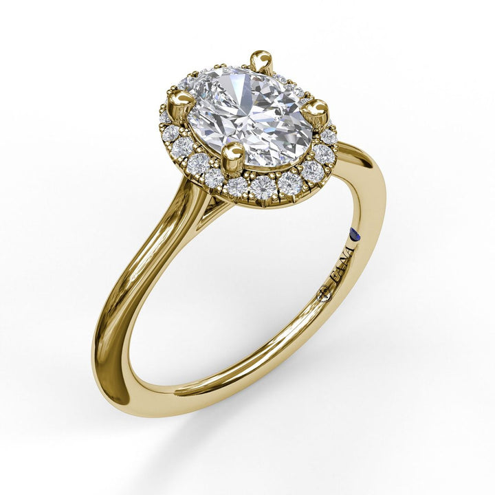 Oval Cut Halo Engagement Ring