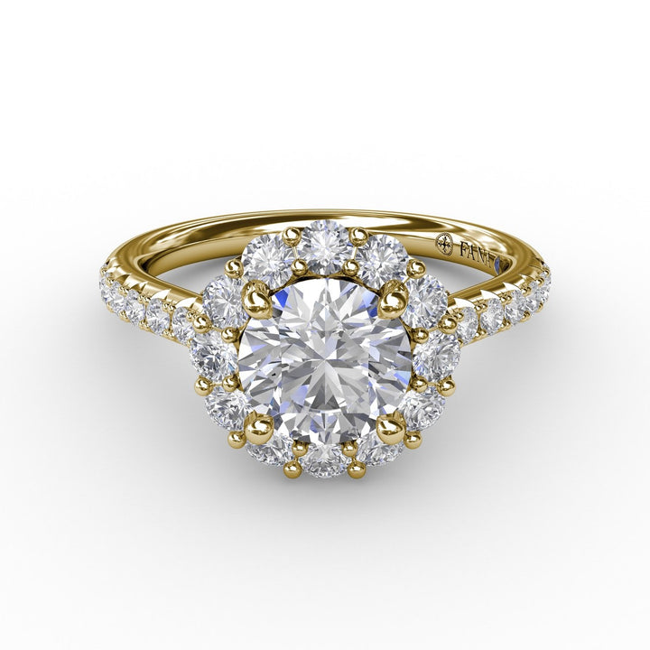 Classic Round Halo Engagement Ring