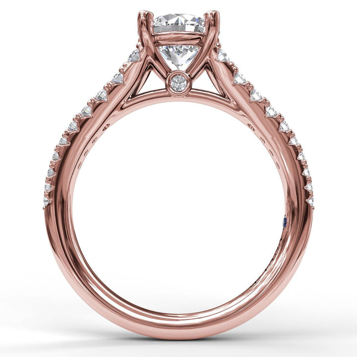 Double Row Graduated Engagement Ring