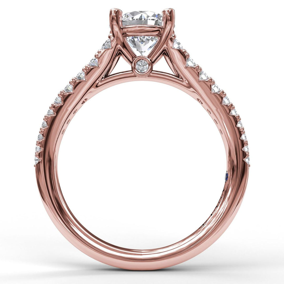 Double Row Graduated Engagement Ring