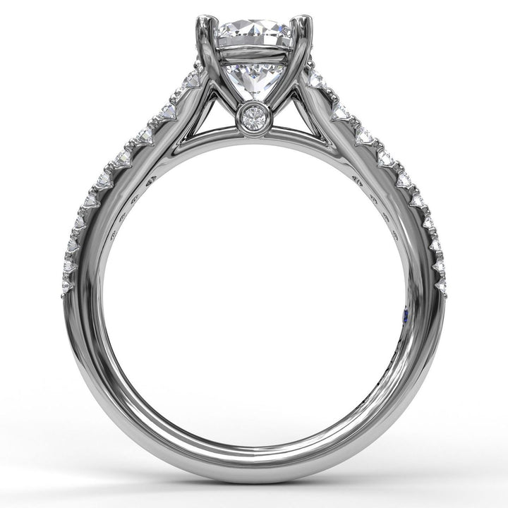 Double Row Graduated Engagement Ring