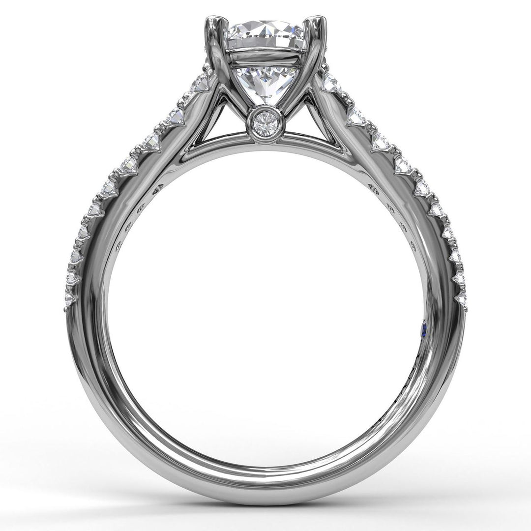 Double Row Graduated Engagement Ring