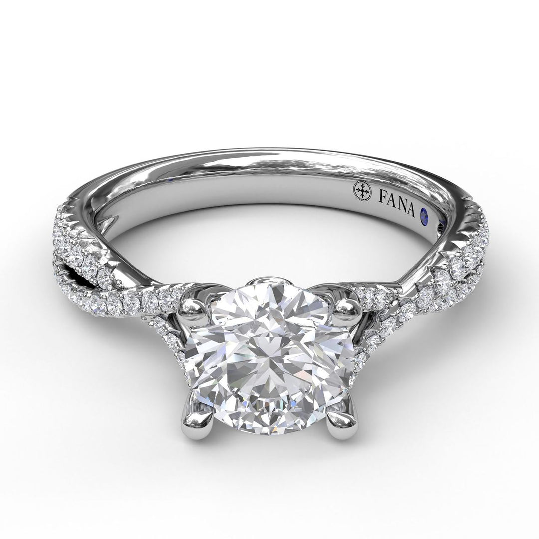 Twist Diamond Engagement Ring