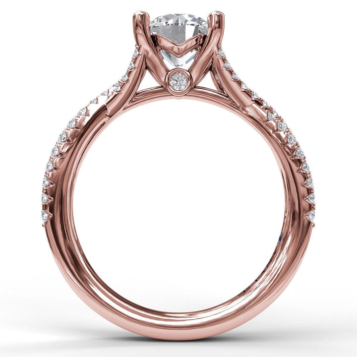 Twist Diamond Engagement Ring