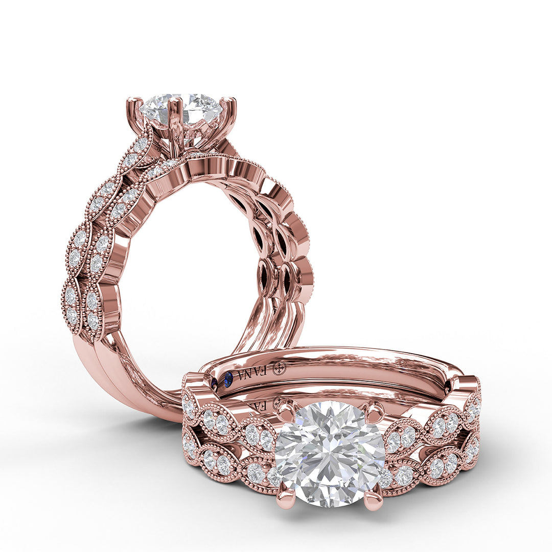 Vintage Marquise Accent Engagement Ring