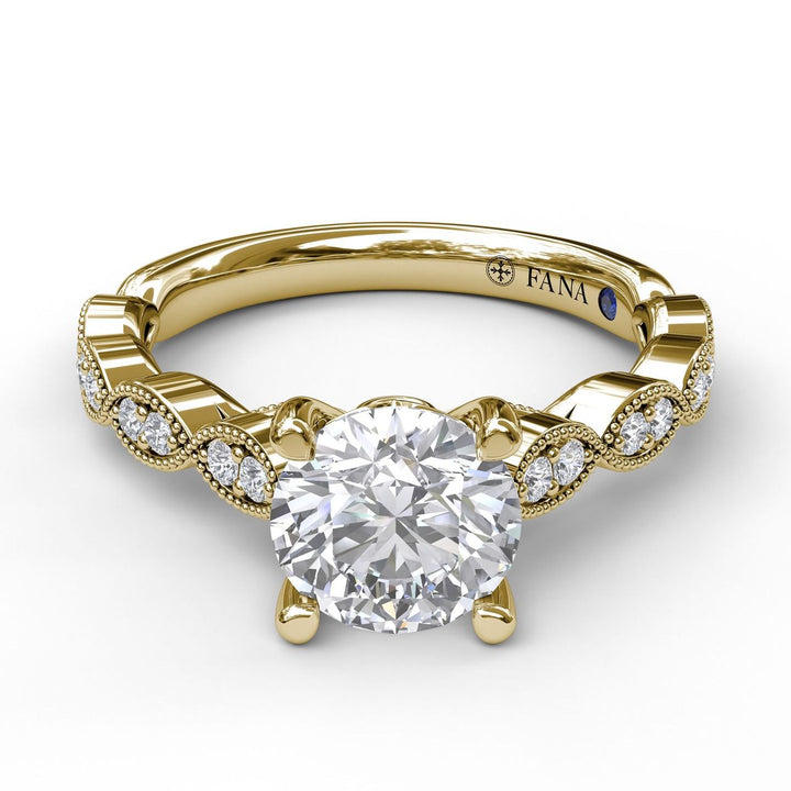 Vintage Marquise Accent Engagement Ring