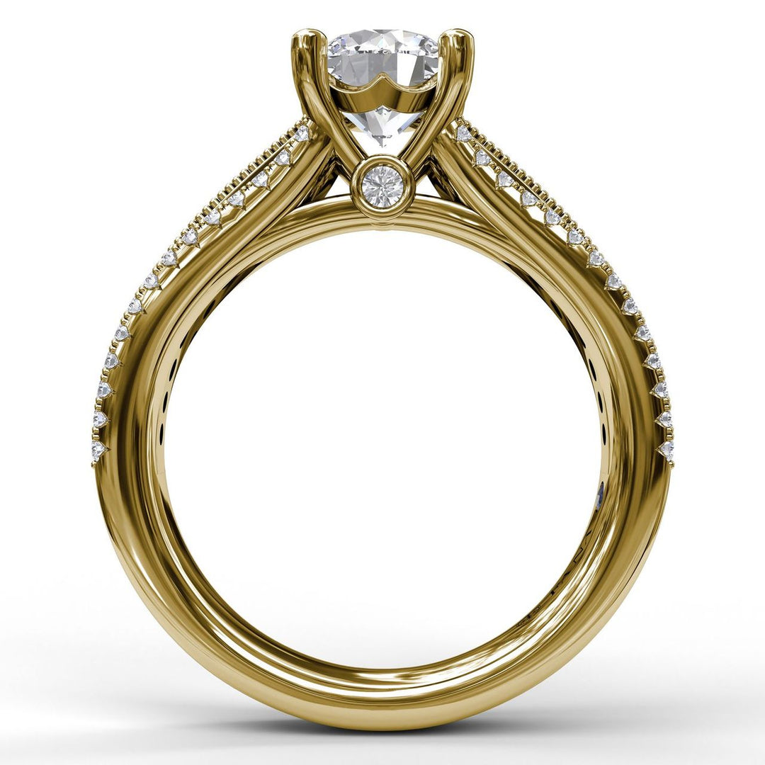 Three Row Stepped Engagement Ring