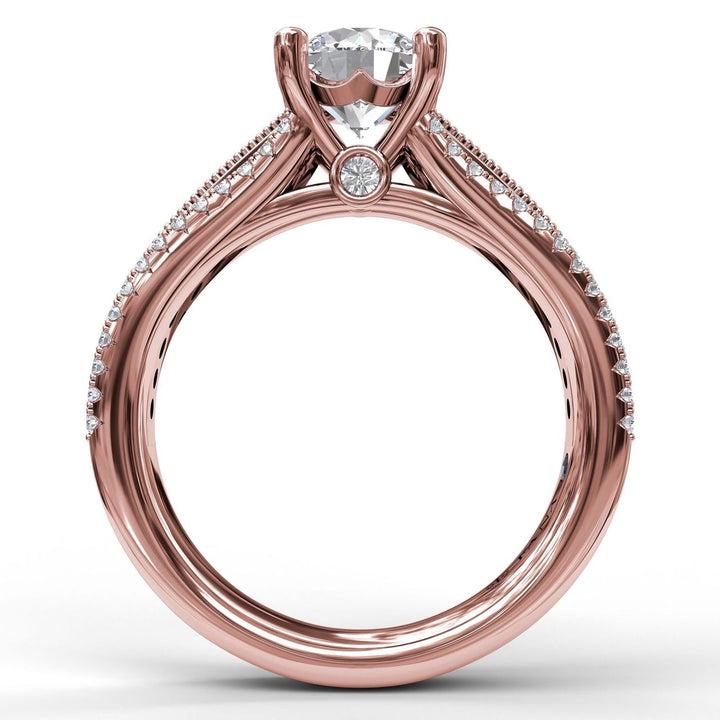 Three Row Stepped Engagement Ring