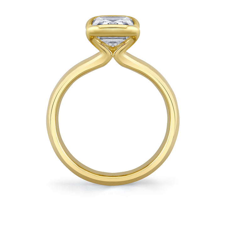 Shell Auranova Sirena Half Bezel Solitaire Engagement Ring - Aureline