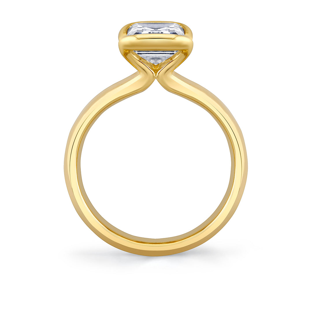 Shell Auranova Sirena Half Bezel Solitaire Engagement Ring - Aureline