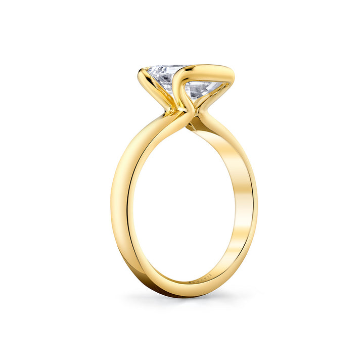 Shell Auranova Sirena Half Bezel Solitaire Engagement Ring - Aureline