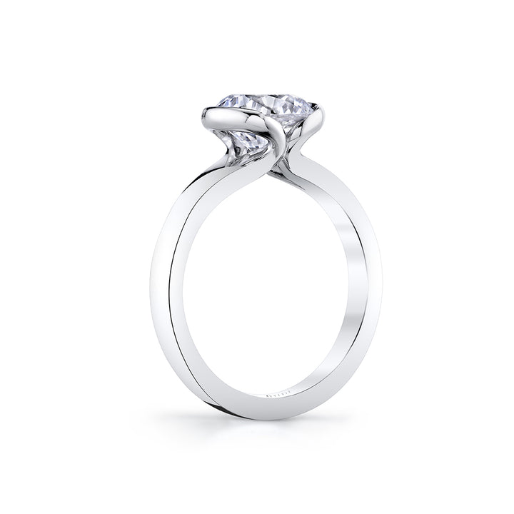 Shell Auranova Vista Half Bezel Solitaire Engagement Ring - Jaci