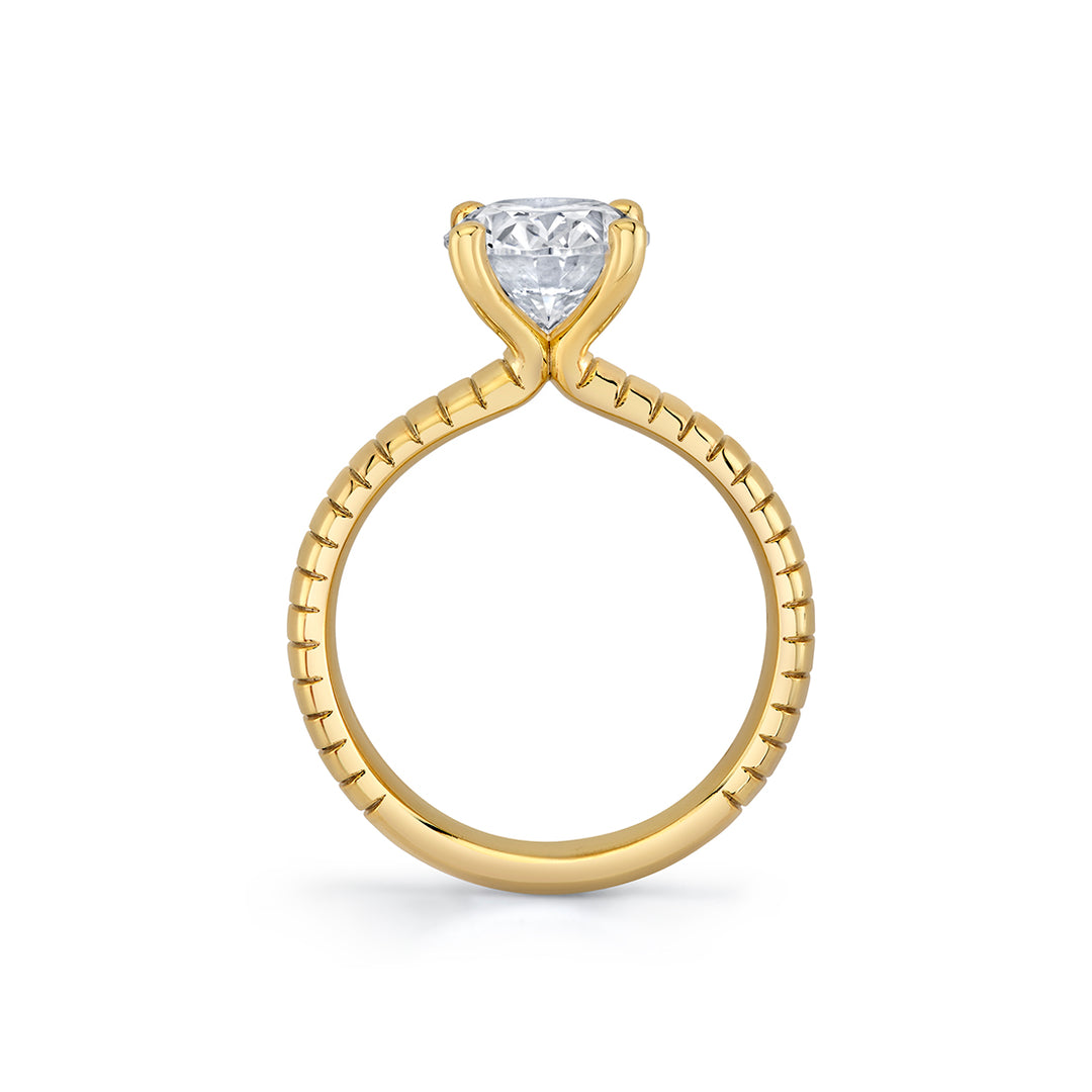 Auravie Engraved Solitaire Engagement Ring - Marin