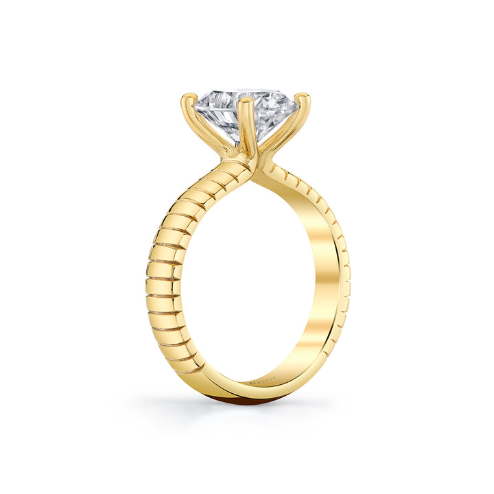 Auravie Engraved Solitaire Engagement Ring - Marin