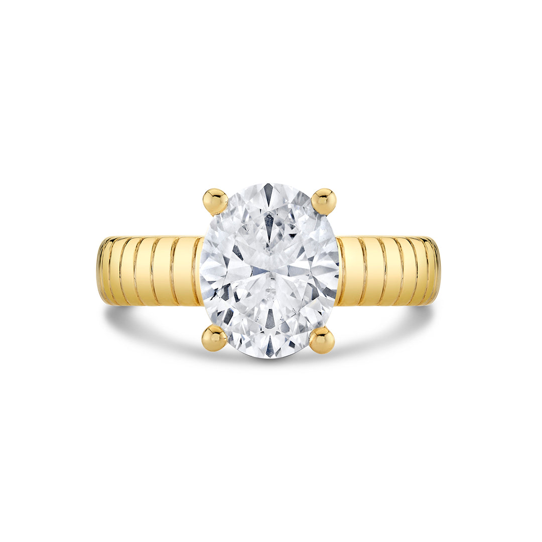 Auravie Engraved Solitaire Engagement Ring - Marin