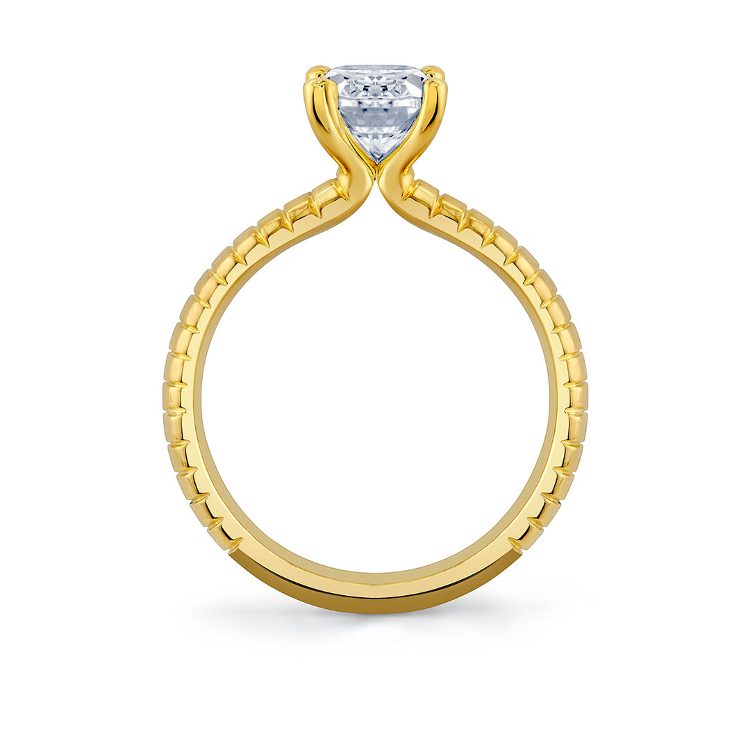 Auravie Engraved Solitaire Engagement Ring - Thalia