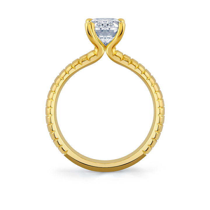 Auravie Engraved Solitaire Engagement Ring - Thalia