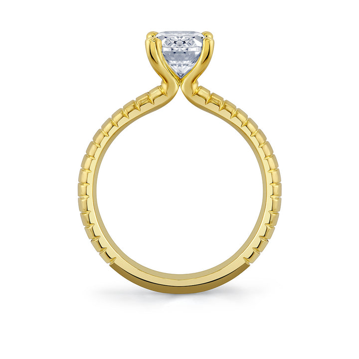 Auravie Engraved Solitaire Engagement Ring - Thalia