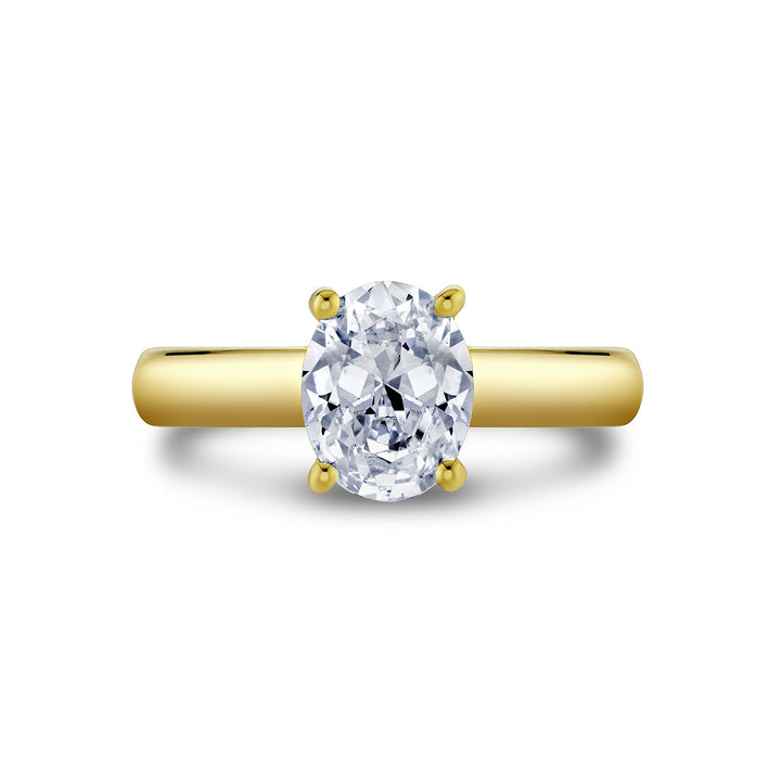 Oval Cut Solitaire Hidden Halo Engagement Ring - Briar