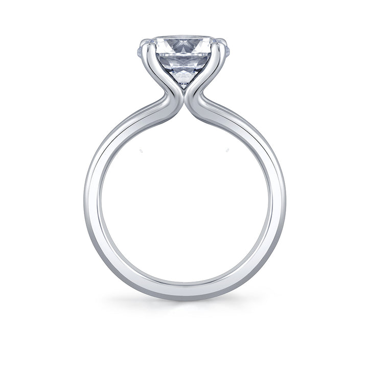 Round Cut Solitaire Split Shank Engagement Ring - Jovie