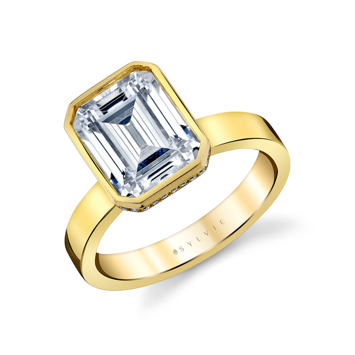 Auravie Bezel Hidden Halo Engagement Ring - Jean