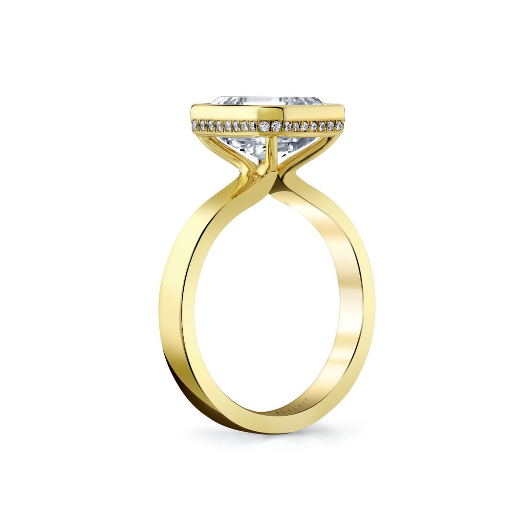 Auravie Bezel Hidden Halo Engagement Ring - Jean